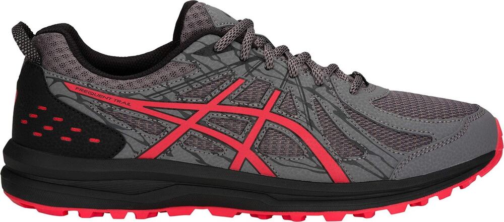 ASICS Men's Frequent Trail Carbon/Red Alert Running Shoe 11 US Extra Wide 4E